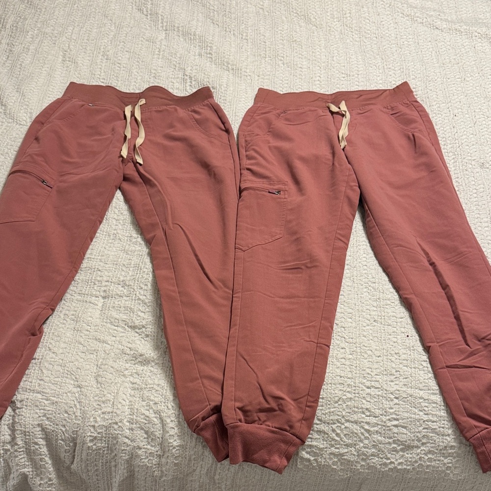 Figs Mauve Drawstring Jogger scrubs - set of 2 XS